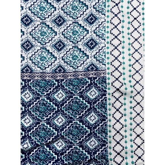 Style & Co Blouse‎ Top XL Blue Green Sleeveless - Picture 5 of 9